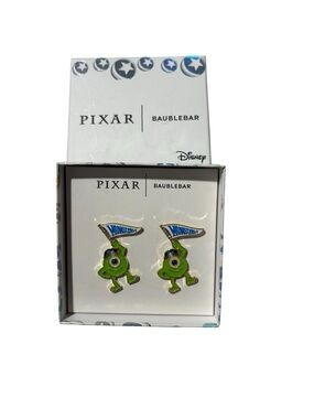 Pixar x BaubleBar Mike Wazowski Enamel Stud Earrings - Green